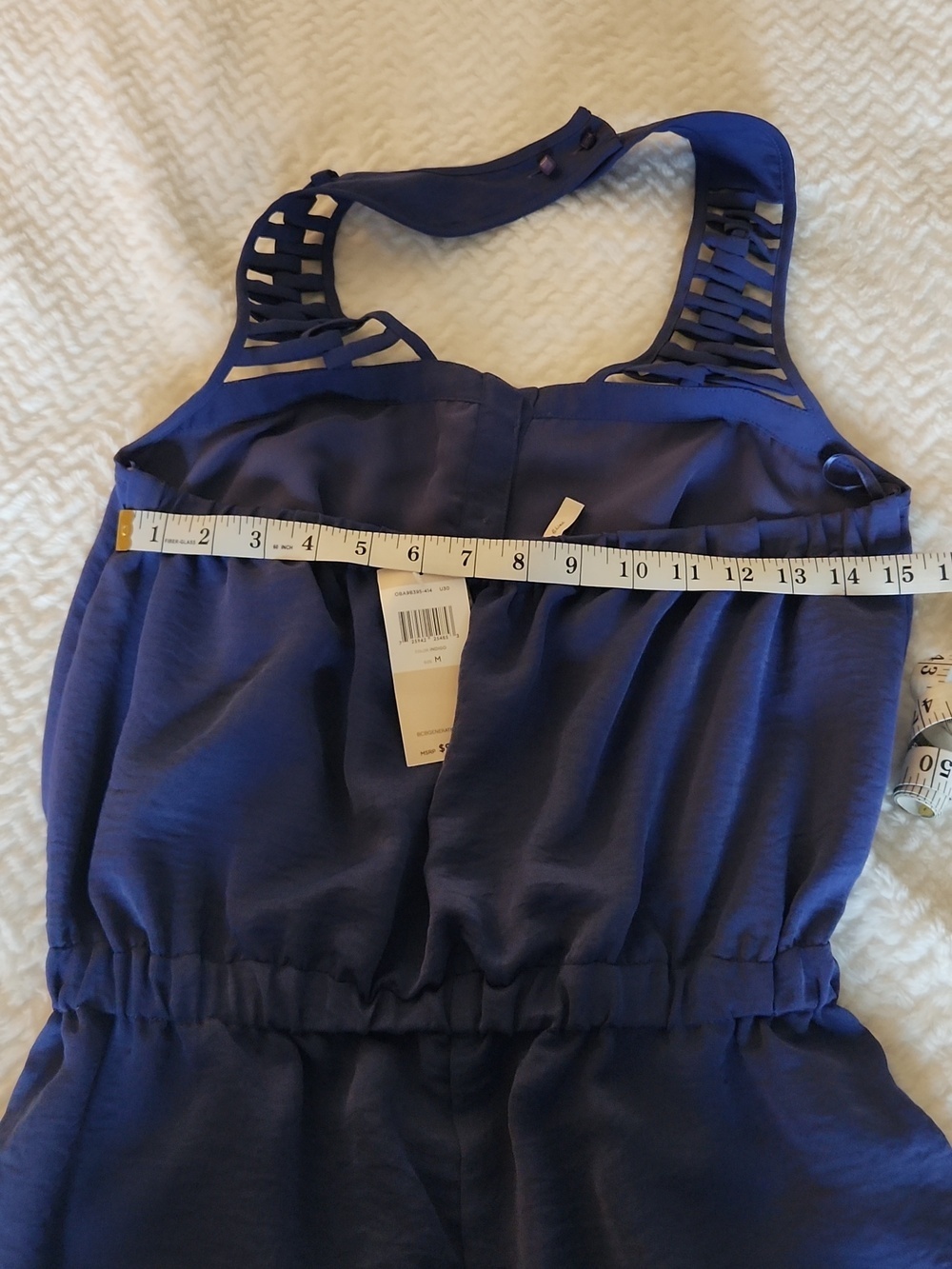 NWT BCBGeneration Indigo Halter Romper Women's M - Picture 7 of 8
